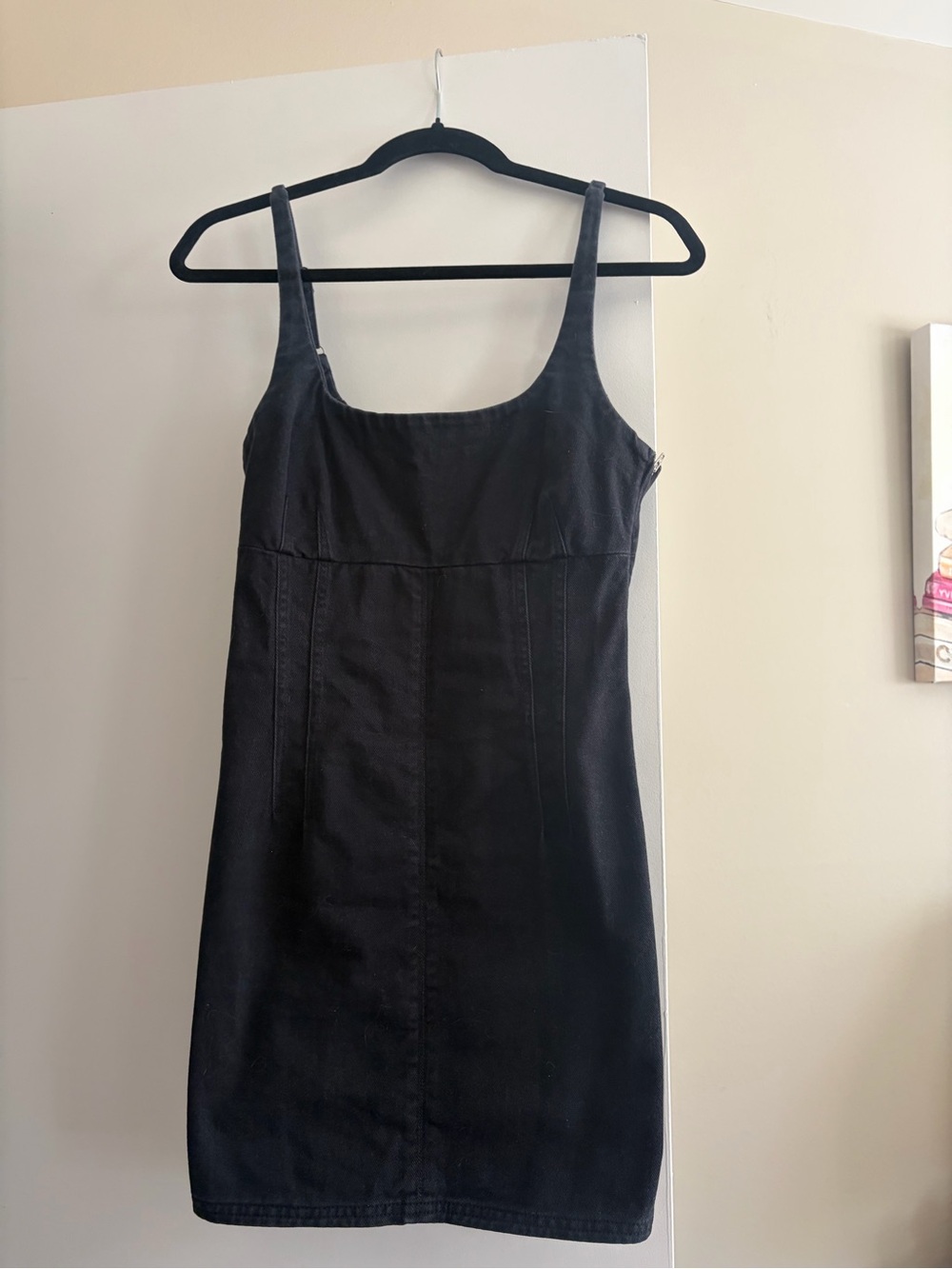BDG Washed Black Denim Mini Dress